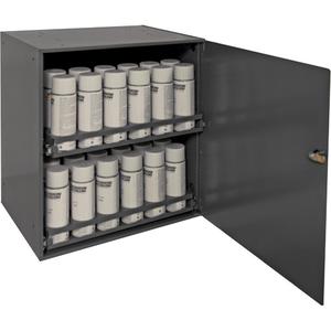 Aerosol Storage Cabinet - 21-7/8", 15-15/16", 20-5/16", 1, Grey, Steel, 75 lbs., Welded (Assembled)
