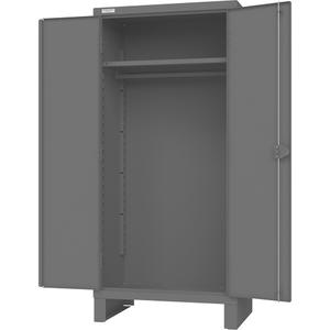 Cabinet with Hanging Bar & Standard Recessed Doors - 78", 36", 24", 1, Grey, Steel, 1900 lbs., Welded (Assembled), 12, 33-15/16" W x 20-7/8" D, Pad-lockable, Adjustable