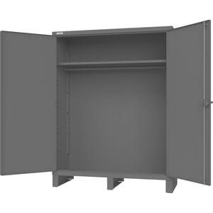Cabinet with Hanging Bar & Standard Recessed Doors - 78", 60", 24", 1, Grey, Steel, 1650 lbs., Welded (Assembled), 12, 57-15/16" W x 20-7/8" D, Pad-lockable, Adjustable