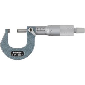 Micrometer - 0" - 1", 0.0001" (0.00254 mm), With Ratchet Stop, 0" - 1" (0 mm - 25 mm), 0.0001" (0.00254 mm)