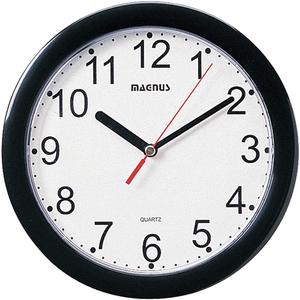 Round Clock - Battery Operated, Wall, Analog, Black, 8