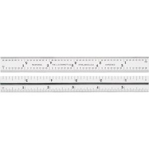 Junior Combination Squares - 6", No. 4R - 8ths, 16ths, Quick Reading 32nds, 64ths, Steel, Plain, 50235
