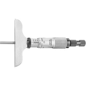 440 Series Depth Micrometer - 0" - 3", With Ratchet Stop, 2-1/2" (63.5 mm), 1/8" (3.2 mm), 0.001"