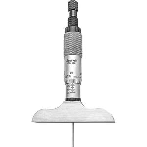 449 Series Depth Micrometer with Non-Rotating Blade - 0" - 3", Without Ratchet Stop, 2-1/2" (63.5 mm), 0.045" x 1/8", 0.001"