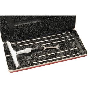 449 Series Depth Micrometer with Non-Rotating Blade - 0" - 6", Without Ratchet Stop, 4" (100 mm), 0.045" x 1/8", 0.001"