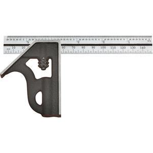 Student Combination Squares - 150 mm, 0.5 mm, Steel, Plain, 64943