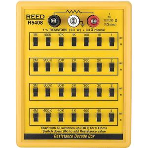 Resistance Decade Box - 1 O to 11 MO, 1 to 11,111,110Ω, 7 ranges, 1Ω increments, ±1% of reading