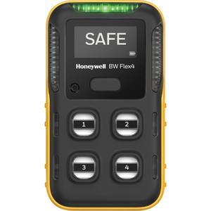 BW™ Flex Gas Detector - 4, LEL - CO - H2S -O2, Yellow, 10.8 cm X 6.2 cm X 4.3 cm, 186 g, '-20°C to 60°C (-4°F to 140°F)