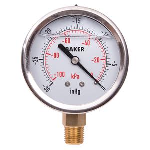 Pressure Gauges - 2-1/2", 30" Hg-0" Vac., 30" Hg-0-30 psi, 0 - 15 psi/0 - 100 kPa, 0-30 psi/ 0-200 kPa, 0-60 psi/0-400 kPa, 0 - 100 psi, 0 - 160 psi/0 - 1100 kPa, 0 - 200 psi/0 - 1400 kPa, 0 - 300 psi/0 - 2100 kPa