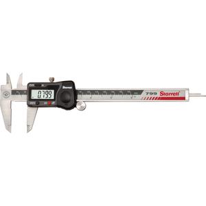 Electronic Calipers - 0.0005" (0.127 mm), 0" - 8" (0 mm - 200 mm), 2" (50.8 mm) Outside, 3/4" (19mm) Inside