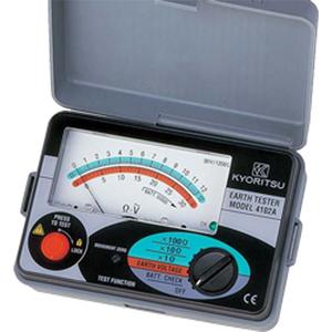 1200 Ohm Ground Resistance Tester - Analogue, 0 - 12 ohms, 0 - 120 ohms, 0 - 1200 ohms, 0 - 30 VAC, ± 3% of Full Scales, 276V AC for 10 seconds across 2 of the 3 terminal