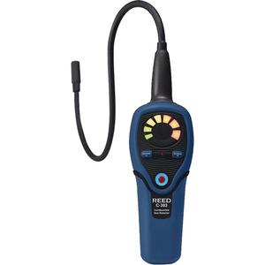 Combustible Gas Leak Detector - Display & Sound, 5.0 ppm, Heated semiconductor gas sensor, Yes (after 10 mins), 4 AA batteries, Approx. 40 hours