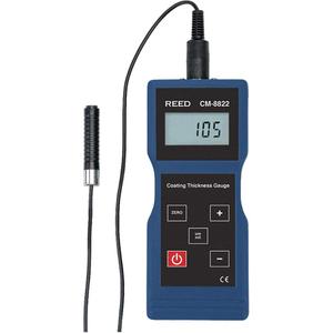 REED Coating Thickness Gauge - Digital, 0 to 1000 µm (0 - 40 mil), 0.1 µm, ±1 to 3% or 2 µm, whichever is greater, 1 second, 4 x 1.5V "AA" batteries