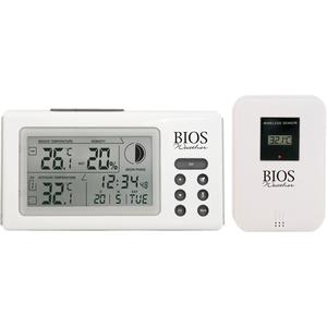 Indoor/Outdoor Thermometers With Clock - Contact, Digital, 32 to 122°F (0 to 50°C), '-4 to 140°F (-20 to 60°C)