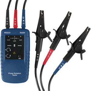 Phase and Motor Rotation Tester - Analogue, 3, 40 to 600 VAC, 2 to 400 Hz, 9V Alkaline battery