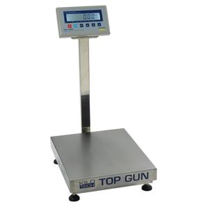 Top Gun Electronic Platform Scales - 150 lbs., 0.05 lbs. / 0.02 kg, 18" L x 12" W, Legal for Trade, KIN 1000 (ABS), Mild Steel