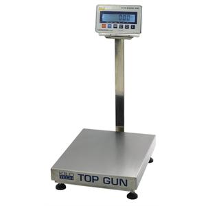 Top Gun Electronic Platform Scales - 150 lbs., 0.05 lbs. / 0.02 kg, 18" L x 12" W, Legal for Trade, KIN 2000 (WR), Mild Steel