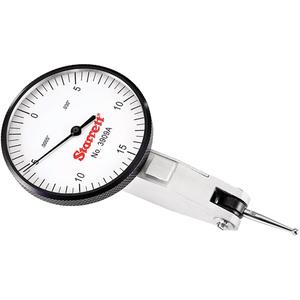 Dial Test Indicator with Dovetail Mount - 0" - 0,03", Satin Chrome, 0.0005", 0-15-0, 1-9/16"