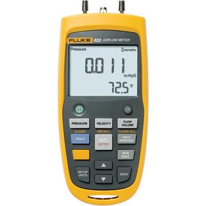 922 Airflow Meter/Micromanometer - ±0.6 psi / 0.0001 psi / ±1% + 0.0001 psi, 250 to 16,000 fpm / 1 fpm / ±2.5% of reading at 2000 fpm (10.00 m/s), 0 to 99,999 cfm / 1 cfm / Accuracy is a function of velocity and duct size