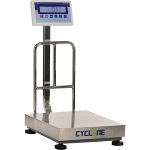 Cyclone 150 Bench and Platform Scale - 300 lbs. / 150 kg, 0.05 lbs. / 20 g, 15-3/4" L x 19-7/10" W, Not Legal for Trade, 0-60 kg. / 0-150 lbs., 20 g. / 0.05 lbs., 60-150 kg. / 150-300 lbs.