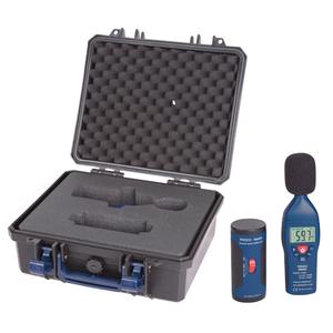 Sound Level Meter and Calibrator Kit - A/C, 30 - 130 dB, Not Data Logging, 31.5 Hz to 8 kHz, Fast/Slow (125ms and 1s), 4-digit LCD, Yes (after 15 mins)