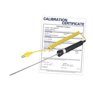 Air/Gas Thermocouple Probe (includes ISO Certificate) - 900 °C (1652°F), '-58 to 1652°F (-50 to 800°C), 6.1" (156mm), 5.2" (131mm), 39" (100cm)