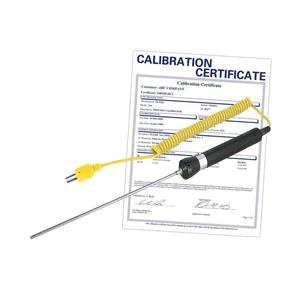 Immersion Thermocouple Probe (includes ISO Certificate) - 600 °C (1112°F), '-58 to 1112°F (-50 to 600°C), 6.1" (156mm), 5" (127mm), 39" (100cm)