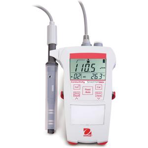 Starter 300C Portable Conductivity Meter - Hand Held, Digital, 0 µS/cm - 199.9 mS/cm/0.1 mg/L - 199.9 g/L, 0.01 µS/cm/0.1 mg/L, 0 - 100 °C, 0.35 lbs., 30 Kiloohm NTC