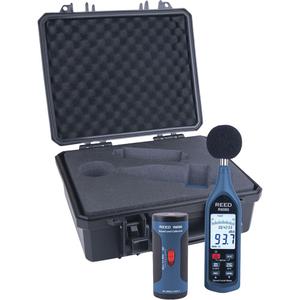 Data Logging Sound Level Meter and Calibrator Kit - A and C, Digital, 20 Hz to 8 kHz, Low (30-90 dB), Medium (50 -110 dB), High (70 -130 dB), 60 dB (In Each Range), ±1.4 dB