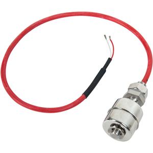 Vertical Float Level Switch - ± -20 °C to ±110 °C (± -4 °F to ±230 °F), IP65, 316 Stainless Steel (Float & Stem), Silicone (Wire Jacket), 64 mm (2.52"), 26 mm (1.02")