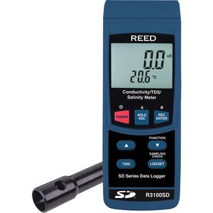 Conductivity Meter - Hand Held, Digital, 0 µS/cm - 200 µS/cm/0 mS/cm - 2 mS/cm/0 mS/cm - 20 mS/cm/0 mS/cm - 200 mS/cm, 0.1 µS/cm/0.001 mS/cm/0.01 mS/cm/0.1 mS/cm, 0 to 12% Salt (% Weight)