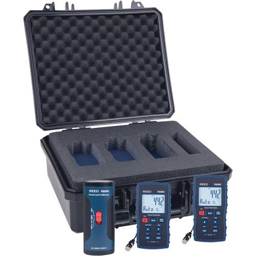 R8085-KIT Noise Dosimeter Kit - A/C, 35 - 130 dB, Data Logging, 31.5Hz ±3.0dB, 63Hz ±2.0dB, 125Hz ±1.5dB, 250Hz ±1.5dB, 500Hz ±1.5dB, 1kHz ±1.0dB, 2kHz ±2.0dB, 4kHz ±3.0dB, kHz ±5.0dB, 0.1 dB, Approx. 1 sec