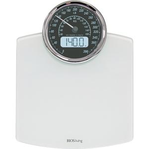 Digital Analog Scale - 396 lbs., 100 g / 0.2 lbs., 12" L x 12-1/4" W, Not Legal for Trade, 5 Year