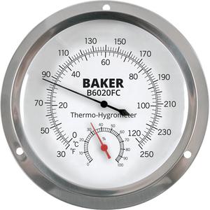 Dial Thermo-Hygrometer - 0% - 100% RH, 30 - 250°F (0 - 120°C), ±1%, 2°C/°F, ±5% RH, 2% RH