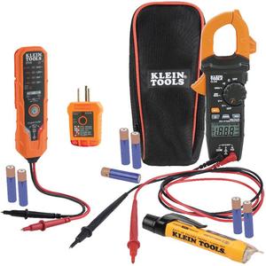 Clamp Meter Electrical Test Kit - AC Current, NCVT, AC/DC Voltage, Resistance & Continuity, 8.5", 1.5", 3.5"