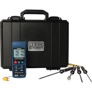 Data Logging Thermocouple Thermometer Kit - ± 0 °C to ±40 °C (± 32 °F to ±104 °F), 4-Channel, Thermocouple, 2-Channel RTD