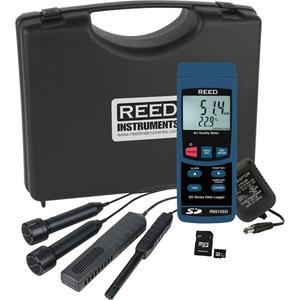 Data Logging Indoor Air Quality Meter Kit - 0 - 4000 ppm, 32°- 122° F ( 0° - 50° C ), 5% - 95% RH, Dew Point -13.5 to 120.1°F / -25.3 to 48.9°C, Wet Bulb -6.9 to 122.0°F / -21.6 to 50°C, 0 - 1000 ppm, 0 - 30% O₂