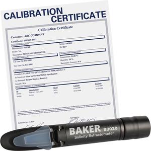 Refractometer with ISO Certificate - Analogue (Sight Glass), Salinity, 0 to 28%, 0.2%, 0.2%, ±0.2%