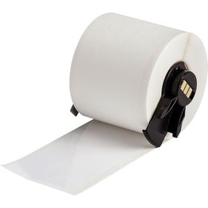 All-Weather Permanent Adhesive Label Tape - Vinyl, White, 2", BMP® 71/BMP® 61/M710/M610/M611, 0.004", 50', Gloss, '-40 °F - 180 °F