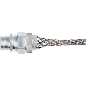 Strain Relief Grip - 3/8", Stainless Steel, Male, 0.38" - 0.5", Stainless Steel, 5", 1-Year Warranty, UL-Listed