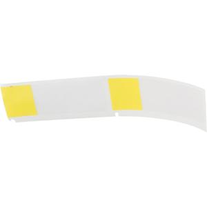 Self-Laminating Vinyl Wraparound Labels - Vinyl, Clear/Black on Yellow, 1", M511, UL Recognized to UL 2238, RoHS Compliant to 2011/65/EU (Pass 2015/863), 2.5" (63.5 mm)