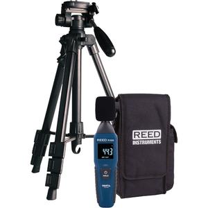 R1620 Smart Series Sound Level Meter with Tripod - A/C, 30 - 130 dB, Data Logging, (4) AAA Batteries; (1) Windshield Ball; (1) R1620 Sound Level Meter; (1) R1500 Tripod; (1) CA-05A Medium Soft Carrying Case