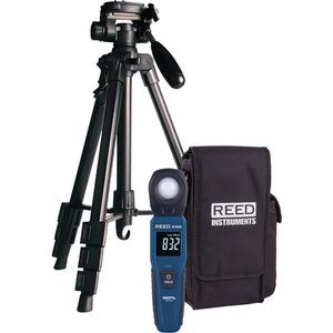 R1630 Smart Series Light Meter Kit - 0-100000 lux, Data Logging, (4) AAA Batteries; (1) R1630 Light Meter; (1) R1500 Tripod; (1) CA-05A Medium Soft Carrying Case, ≤10,000Lux (929Fc): ±(3.5% rdg.+ 10dgt)