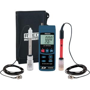 pH/ORP Meter Kit - Hand Held, Data Logging, (1) Data Logging pH/ORP Meter; (1) R3000SD-PH2 General Purpose pH Electrode; (1) R3000SD-ORP Professional ORP Electrode; (1) Soft Carrying Case; (6) AA Batteries