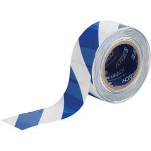 ToughStripe® Floor Marking Tape - Blue and White, Polyester, 2", 100'