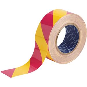 ToughStripe® Floor Marking Tape - Magenta and Yellow, Polyester, 2", 100'
