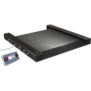Defender™ 2500 Drum Scale - 1000 lbs., 2.5' L x 2.5' W, Legal for Trade, Painted Carbon Steel, Treaded Surface, Fixed Top Plate, 100% of Max. Capacity, 50 °F to 104 °F (10 °C to 40 °C), i-DT25P