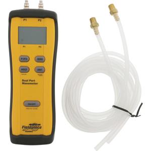 Differential Pressure Manometer - Digital, SDMN5 Dual Port Manometer; (2) 3/16 Tubes with Brass Fittings; (2) 3/16 to 5/16 Tube Adapters - RMA316; 9V Battery (Installed); Operator's Manual, 32 to 122°F (0 to 50°C)