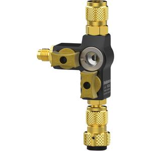 Valve Core Removal Tool with Sight Glass, Comfort Spinner & Dual Ball Valves - 1/4" Valve Core Removal Tool Dual Valve with Sight Glass; Operator's manual, Limited Warranty, 1/4" Female Service Port (Swappable with Optional 5/16")