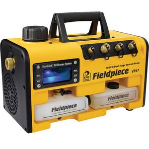 Vacuum Pump with RunQuick Oil Change System - 2, 10 CFM, 0.75 HP, 120 V, VPX7 Vacuum Pump; IEC Power Cord; (2) 8 oz. Vacuum Pump Oil; Operator's Manual, 1-Year, 8 oz. (237 ml), Ball Valve